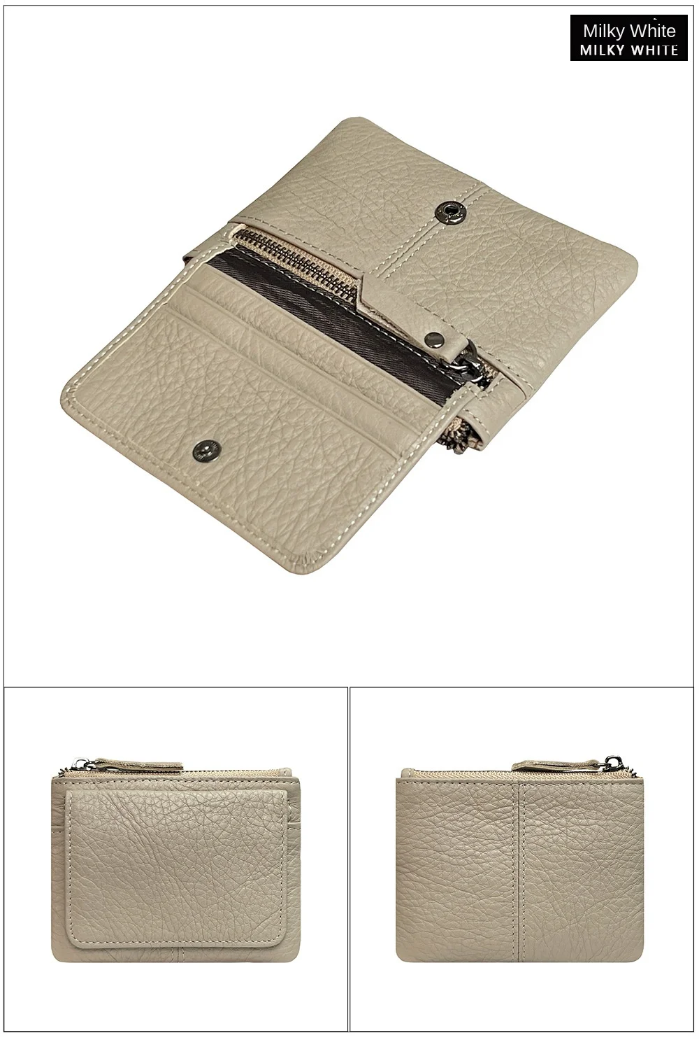New Cow Leather Women's And Men's Card Bag Coin Purse Slim Credit Card Holder Wallet For Men and Women ID Card Pocket