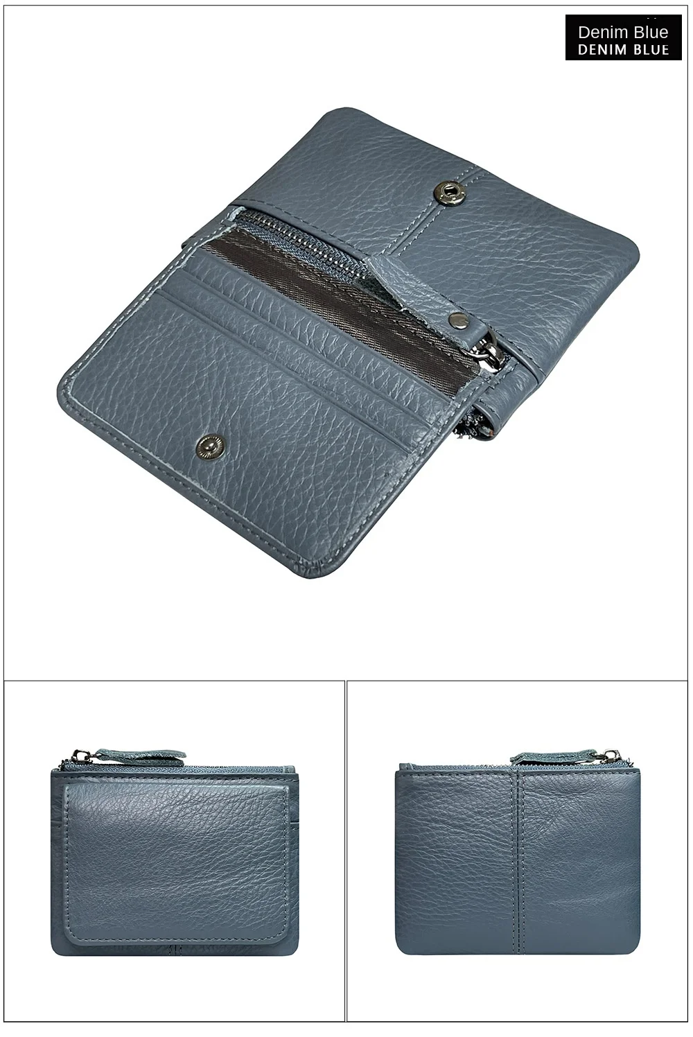 New Cow Leather Women's And Men's Card Bag Coin Purse Slim Credit Card Holder Wallet For Men and Women ID Card Pocket