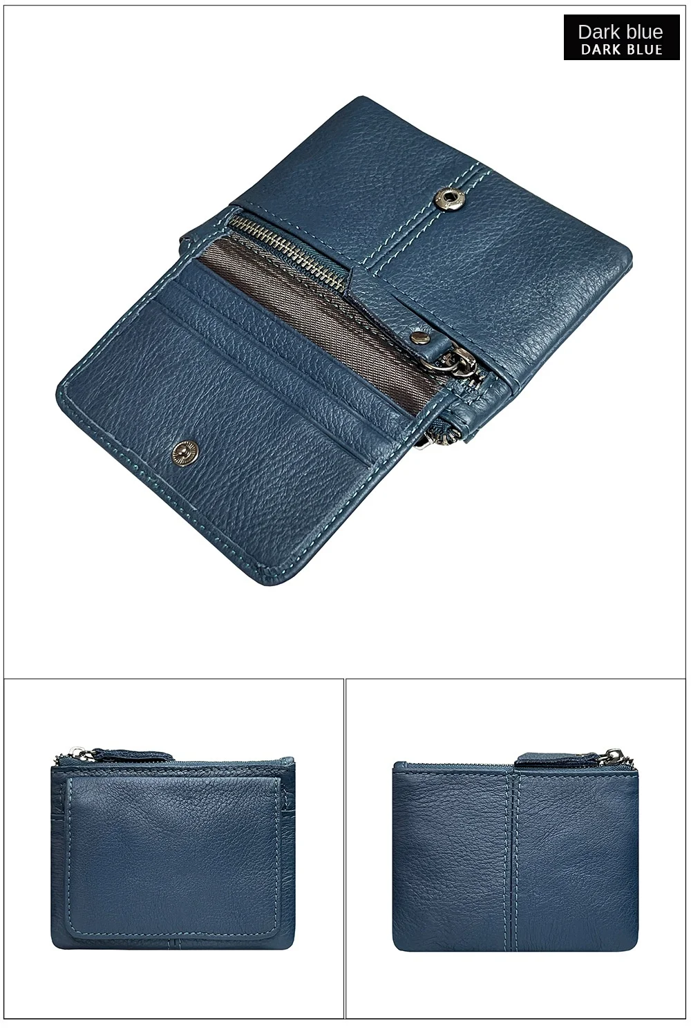 New Cow Leather Women's And Men's Card Bag Coin Purse Slim Credit Card Holder Wallet For Men and Women ID Card Pocket