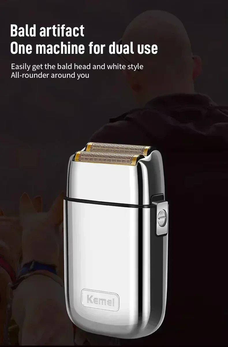 Kemei Hair Clipper KM-TX1 KM-2010 KM-1949 Professional Metal Body Electric Trimmers Rechargeable Men's Shaver Gold and Sliver
