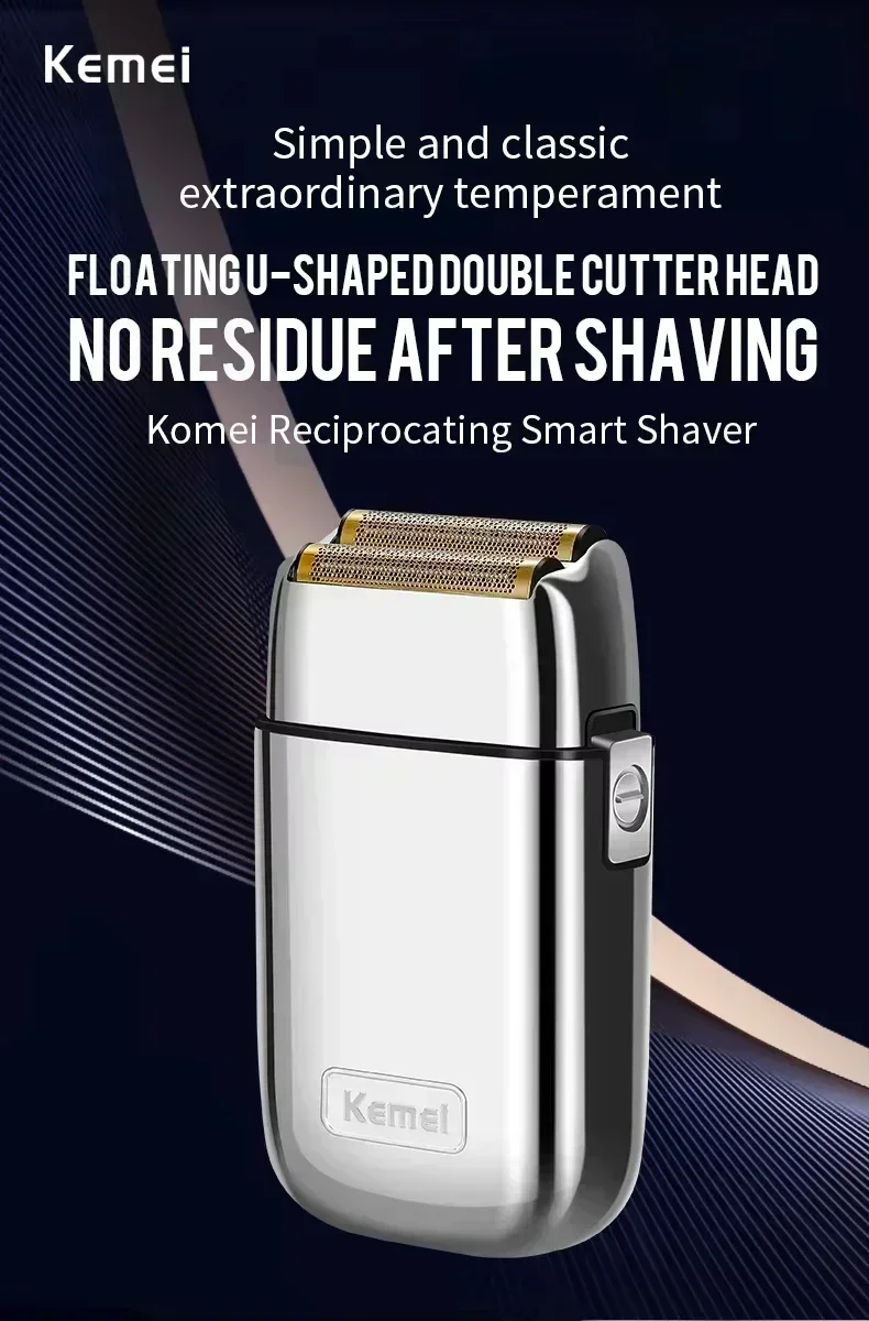 Kemei Hair Clipper KM-TX1 KM-2010 KM-1949 Professional Metal Body Electric Trimmers Rechargeable Men's Shaver Gold and Sliver