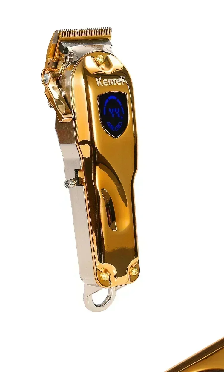 Kemei Hair Clipper KM-TX1 KM-2010 KM-1949 Professional Metal Body Electric Trimmers Rechargeable Men's Shaver Gold and Sliver