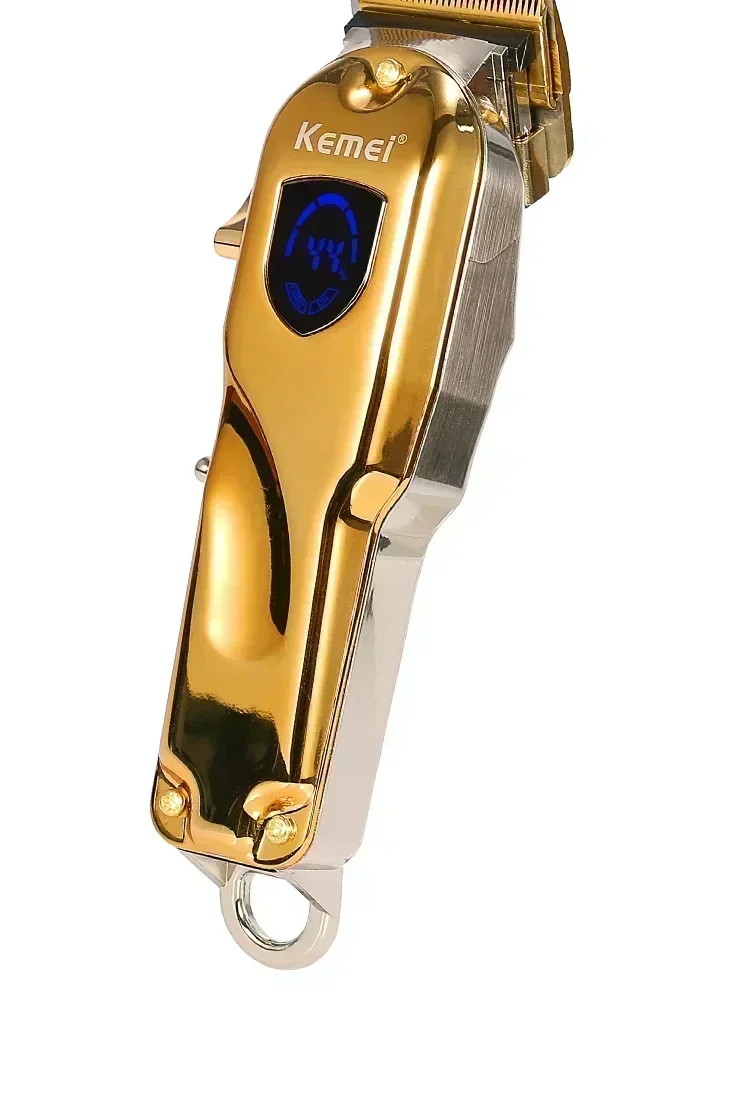 Kemei Hair Clipper KM-TX1 KM-2010 KM-1949 Professional Metal Body Electric Trimmers Rechargeable Men's Shaver Gold and Sliver