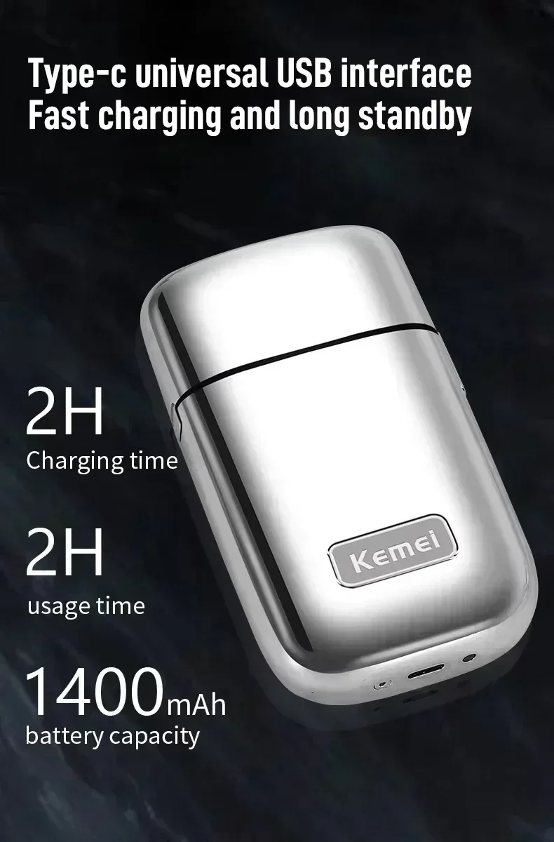 Kemei Hair Clipper KM-TX1 KM-2010 KM-1949 Professional Metal Body Electric Trimmers Rechargeable Men's Shaver Gold and Sliver