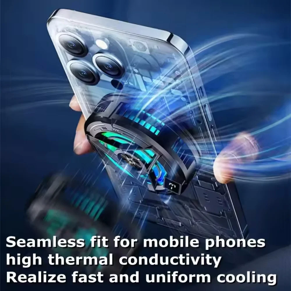 SL17 Magnetic Phone Cooler Portable Phone Semiconductor Radiator RGB Fast Cooling Phone Cooler With LED Temperature Display
