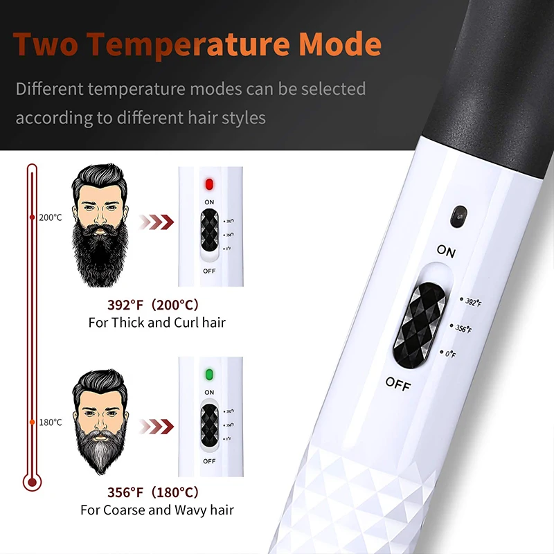 Hot Comb Straightener Electric Negative Ion Hair Straightener Brush Fast Heated Portable Men Mini Beard Straightening Comb