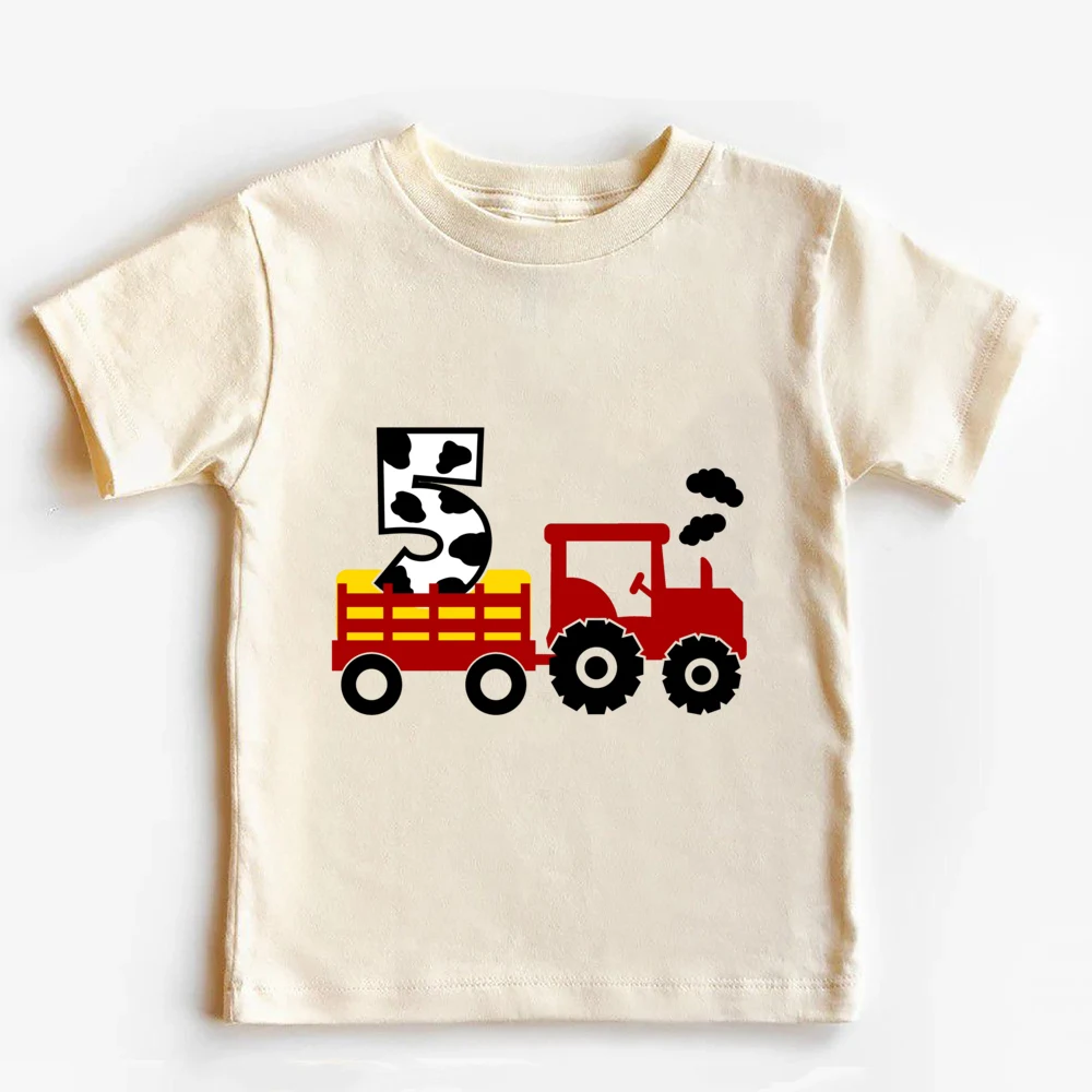 Farm Life Tractor Toddler Shirt Farm Birthday Party Boys Girls Shirts Funny Farm Lover Youth Tractor Toddler Birthday Tee