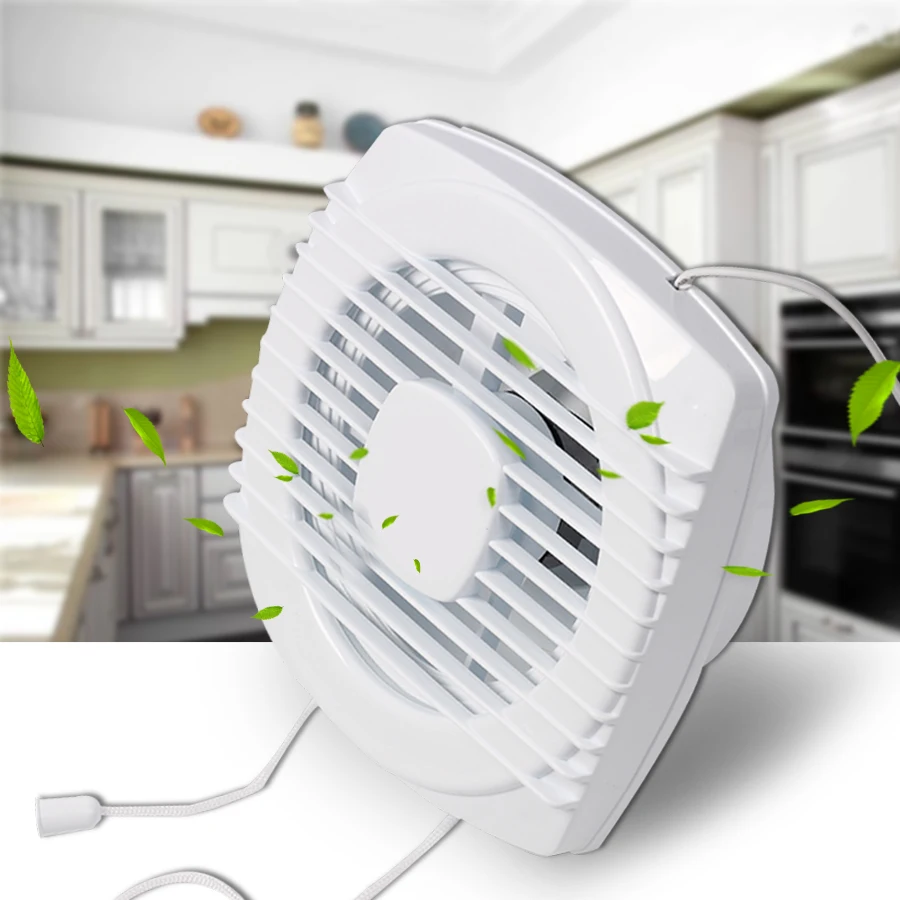 220V 4/6/7inch 110/150/180mm Silence Ventilating Strong Exhaust Extractor Fan for Window Wall Bathroom Toilet Kitchen Mounted