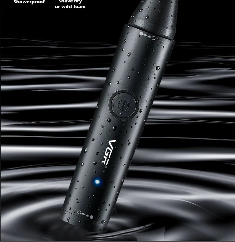 VGR Washable Nose Hair Trimmer Beard Facial Hair Trimer Eyebrow Electric Brow Nose Trimmer 2 In 1 Rechargeable V-613