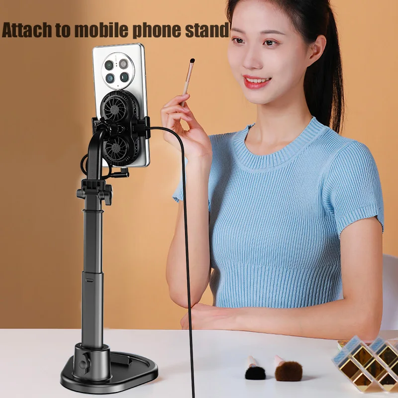 BFOLLOW 10W 2 in 1 Mobile Phone Cooler Wire Charging Cooling Fan with Clip Radiator Mount for Game Live Stream iPhone Samsung