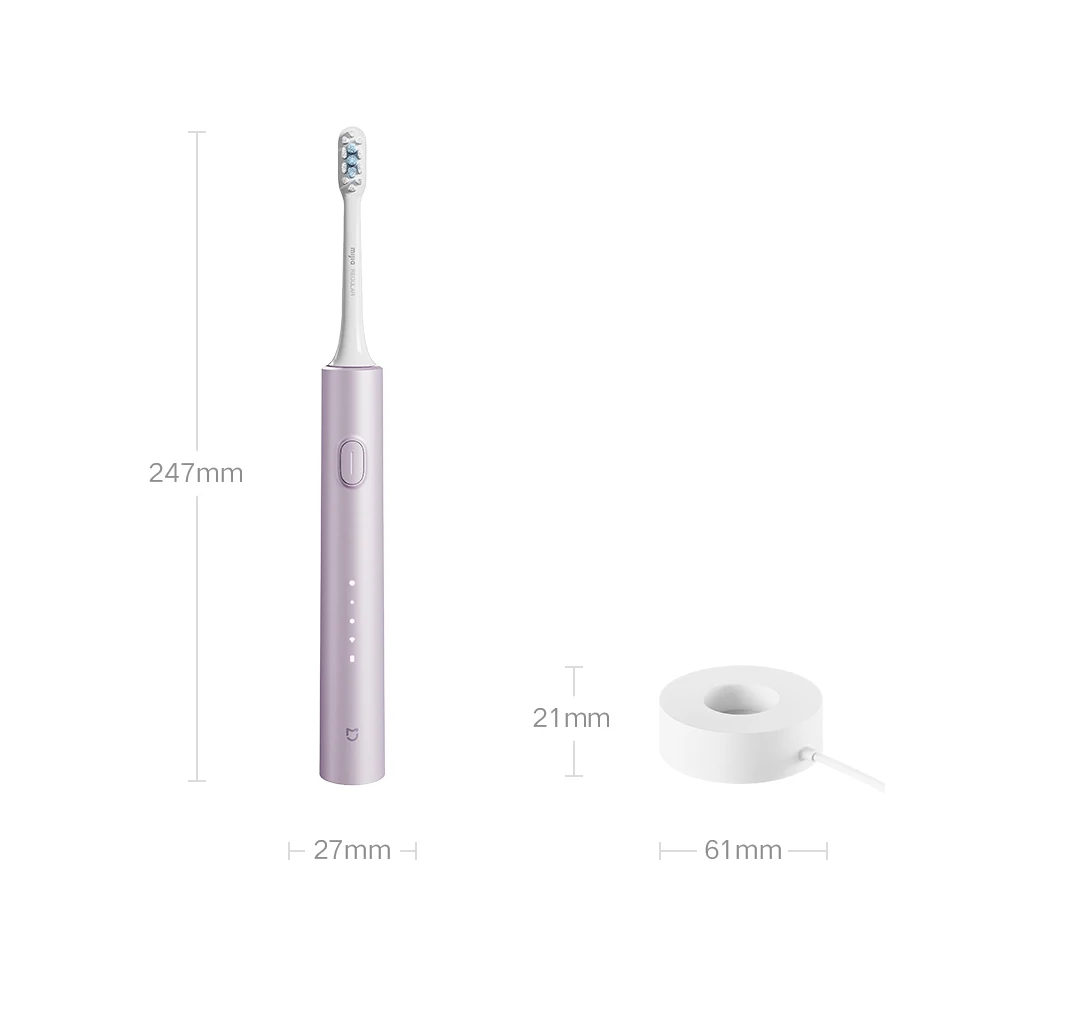 MIJIA Sonic Electric Toothbrush T302, USB Rechargeable, IPX8 Waterproof, Battery Life 150 Day, 4 Modes, Toothbrushes Whitening
