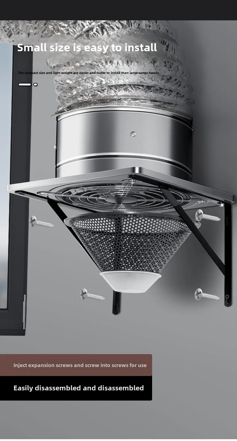 6/8Inch Extractor Ventilation Fan Exhaust Air Blower High Speed Bathroom Kitchen Toilet Air Vent Window Wall Exhaust Fan