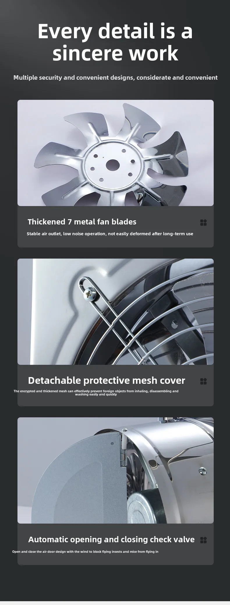 6/8Inch Extractor Ventilation Fan Exhaust Air Blower High Speed Bathroom Kitchen Toilet Air Vent Window Wall Exhaust Fan