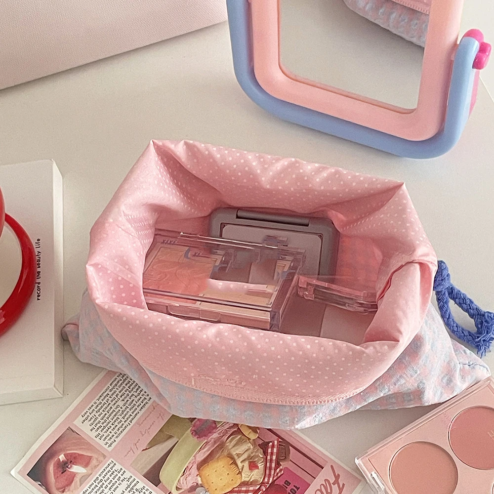 Fashion Simple Mesh Women Cosmetic Handbag Pouch Large Capacity Travel Organizer Makeup Bag Mini Lipsticks Make Up Storage Bag