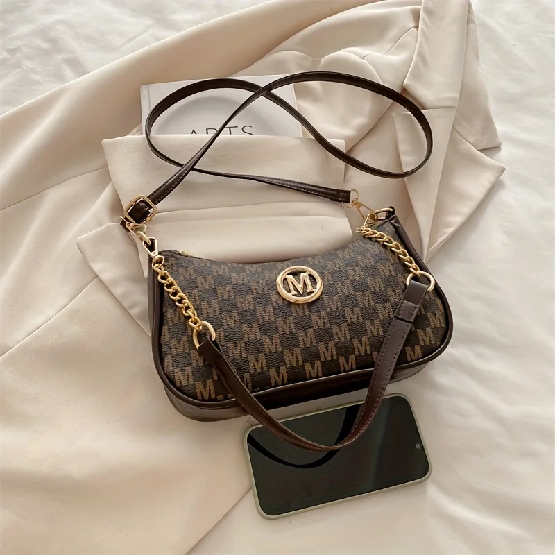 Vintage Style Handbag Crossbody Bag, Adjustable Strap Women Messenger Shoulder Bag, Sophisticated Accessory Tote Bag Purse