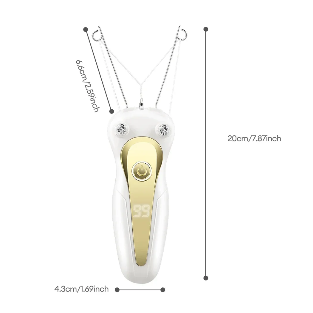 Electric Body Hair Remover Cotton Thread Epilator Leg Arm Shaver Lady Beauty Neck Threading Depilation Hair Epilator LCD Display