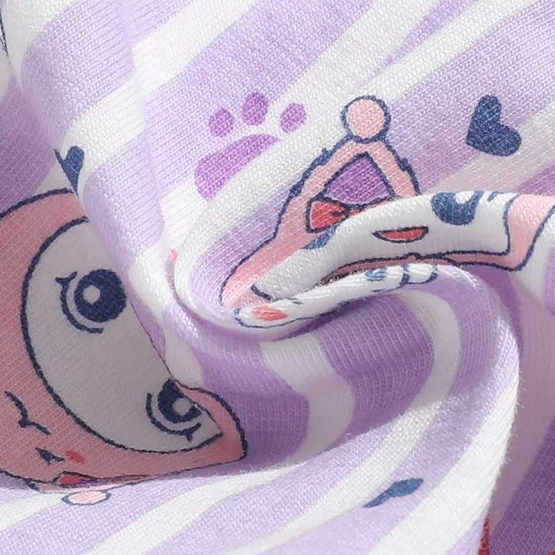 4-Piece Cute Girls Panties Premium Comfortable Cotton Baby Girls Briefs Aged 2-9 Pretty Kitty Pattern Children Underwear Bottoms