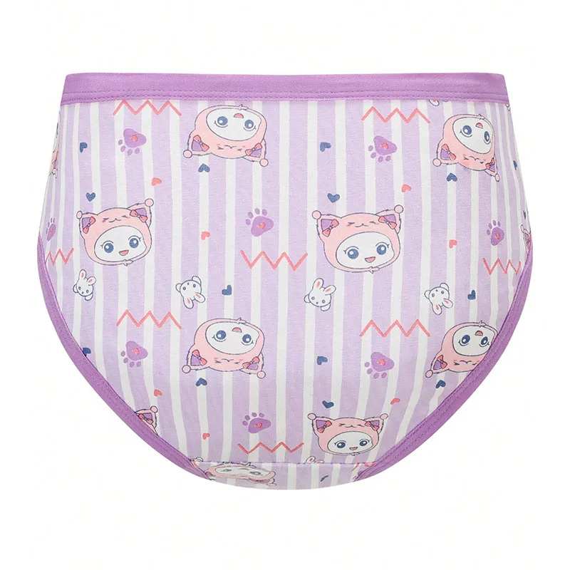 4-Piece Cute Girls Panties Premium Comfortable Cotton Baby Girls Briefs Aged 2-9 Pretty Kitty Pattern Children Underwear Bottoms