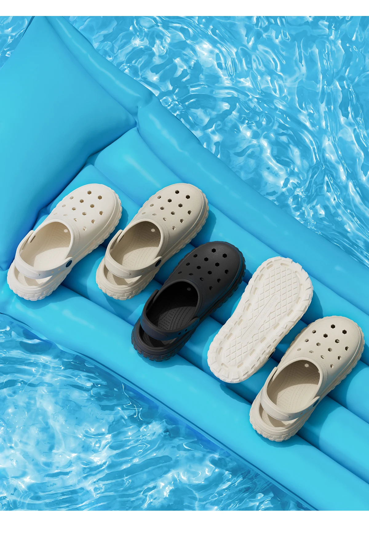 EVA Unisex Hole Shoes Beach Thick Bottom Outdoor Slippers Comfortable Breathable Indoor Slippers