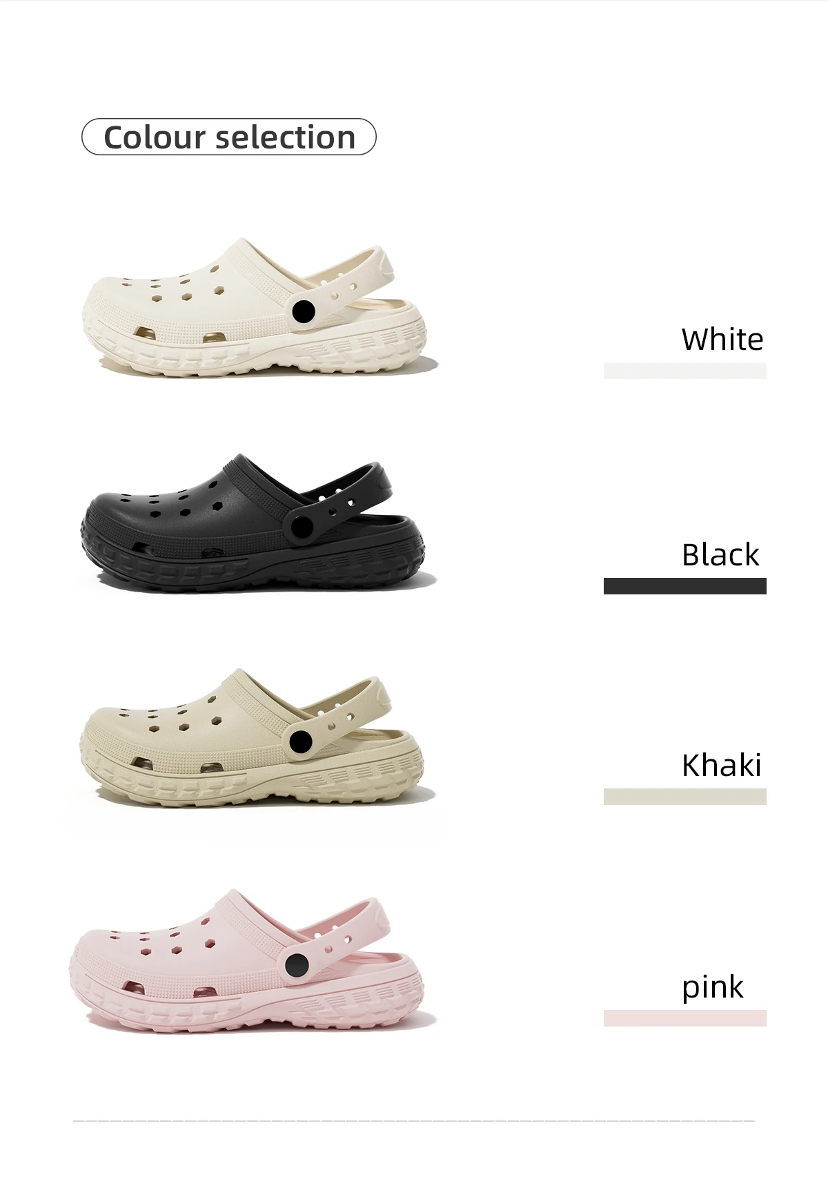 EVA Unisex Hole Shoes Beach Thick Bottom Outdoor Slippers Comfortable Breathable Indoor Slippers