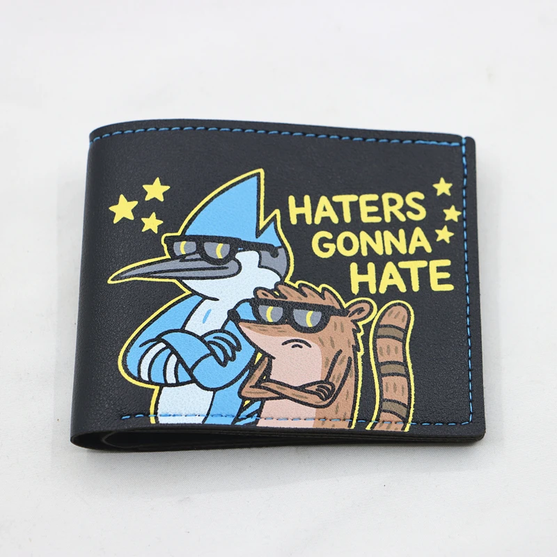 Vintage Designer Bifold Wallet 'Haters Gonna Hate' - Unisex cartoon PU Purse