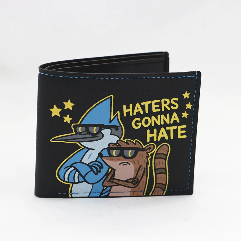 Vintage Designer Bifold Wallet 'Haters Gonna Hate' - Unisex cartoon PU Purse