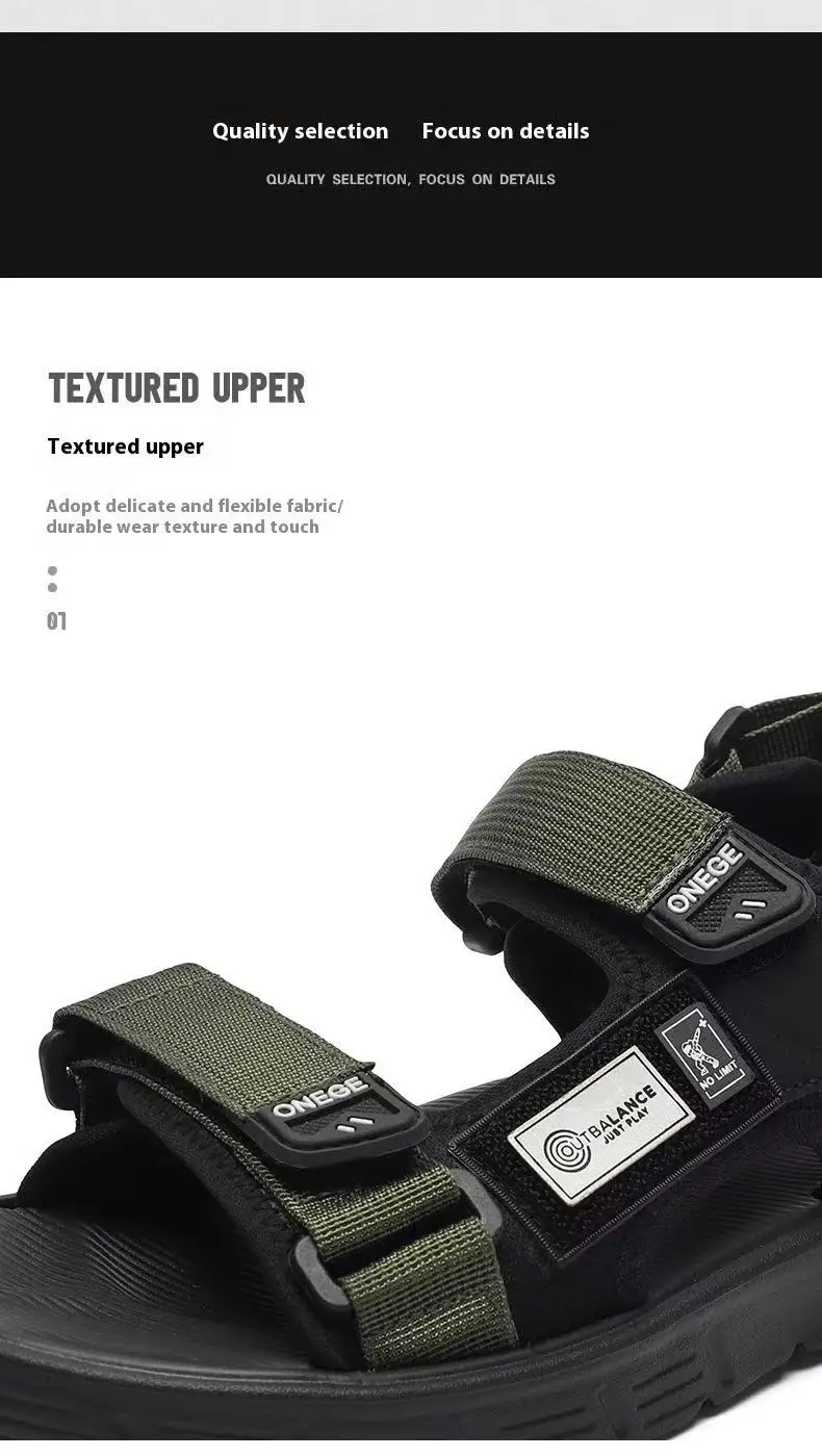 A Pair of Men's New Summer Casual Shoes, Fashionable and Trendy Sports Wear-Resistant Sandals, Cool Beach Shoes