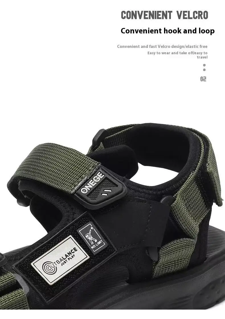 A Pair of Men's New Summer Casual Shoes, Fashionable and Trendy Sports Wear-Resistant Sandals, Cool Beach Shoes