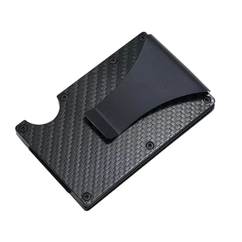 Rfid metal carbon fiber Airtag Wallets Men money Card Holder Slim Thin For Apple Air Tag Purses Smart Black Walet male gift