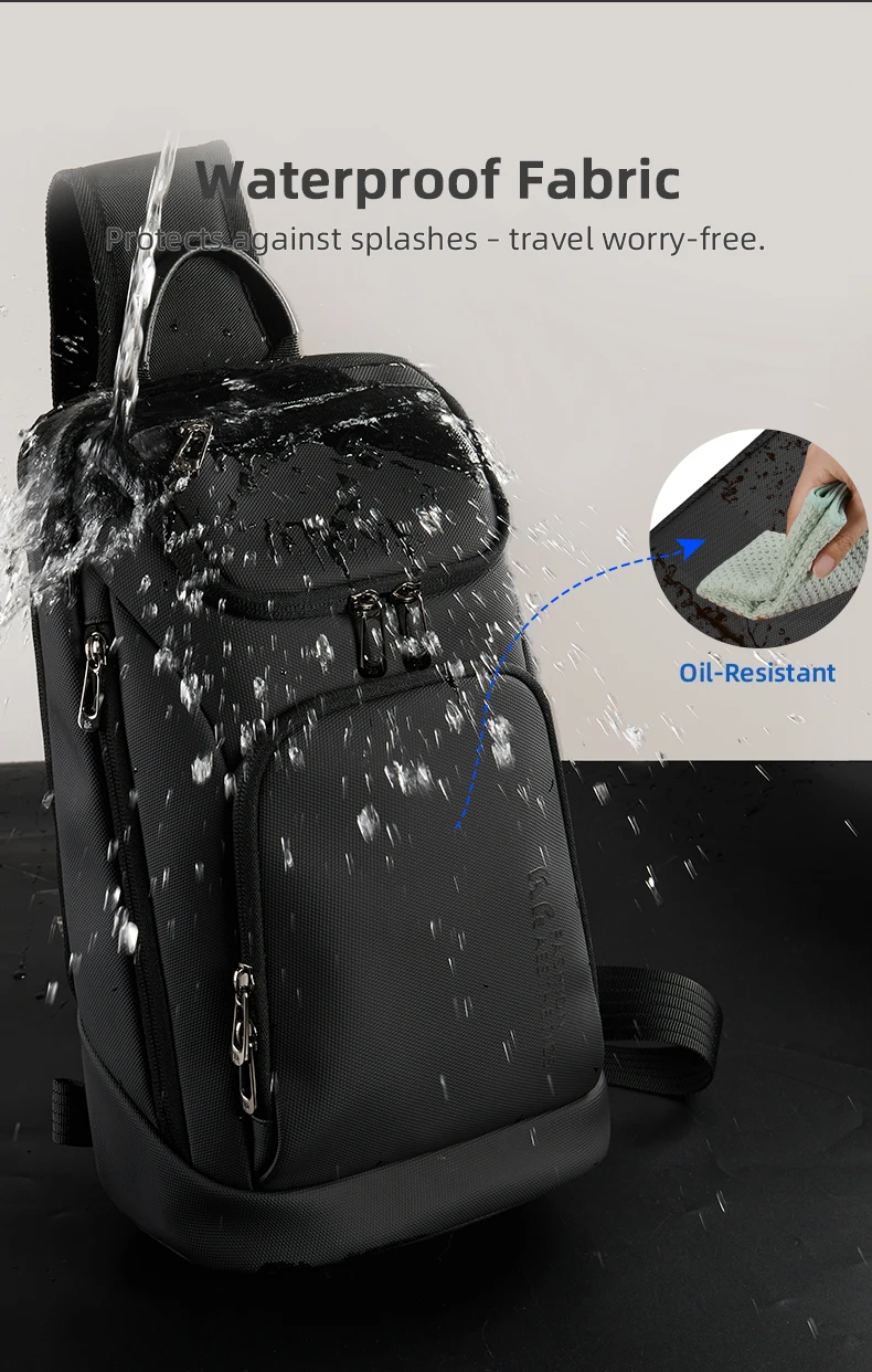 HK Business Crossbody Bag For Men Portable Shoulder Messenger Bags Male Waterproof Travel Short Trip Chest Bag For 11 Inch iPad