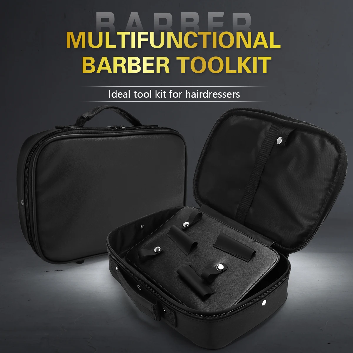 Black Barber Electric Clipper Bag Salon Hairdressing Tool Storage Travel Shaver Organizer Beard Trimmer Box Holder for Carrying