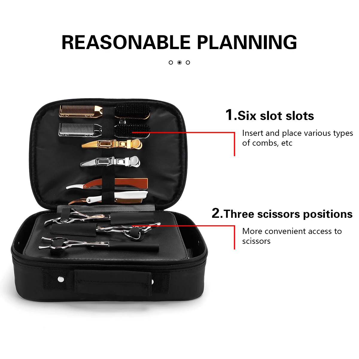 Black Barber Electric Clipper Bag Salon Hairdressing Tool Storage Travel Shaver Organizer Beard Trimmer Box Holder for Carrying