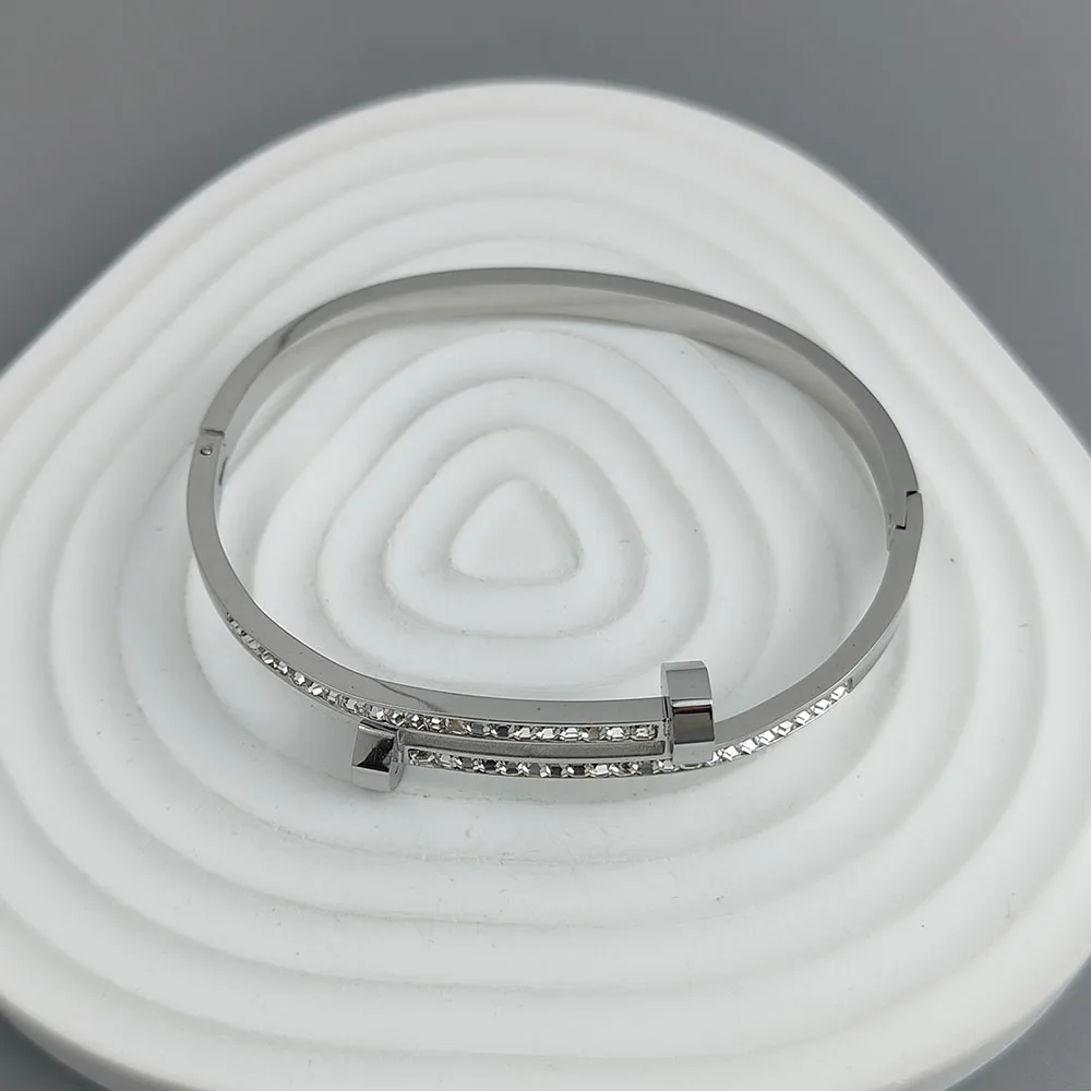 New nail zircon stainless steelGold-plated bracelet 18K, high quality waterproof couple bracelet, wife gift