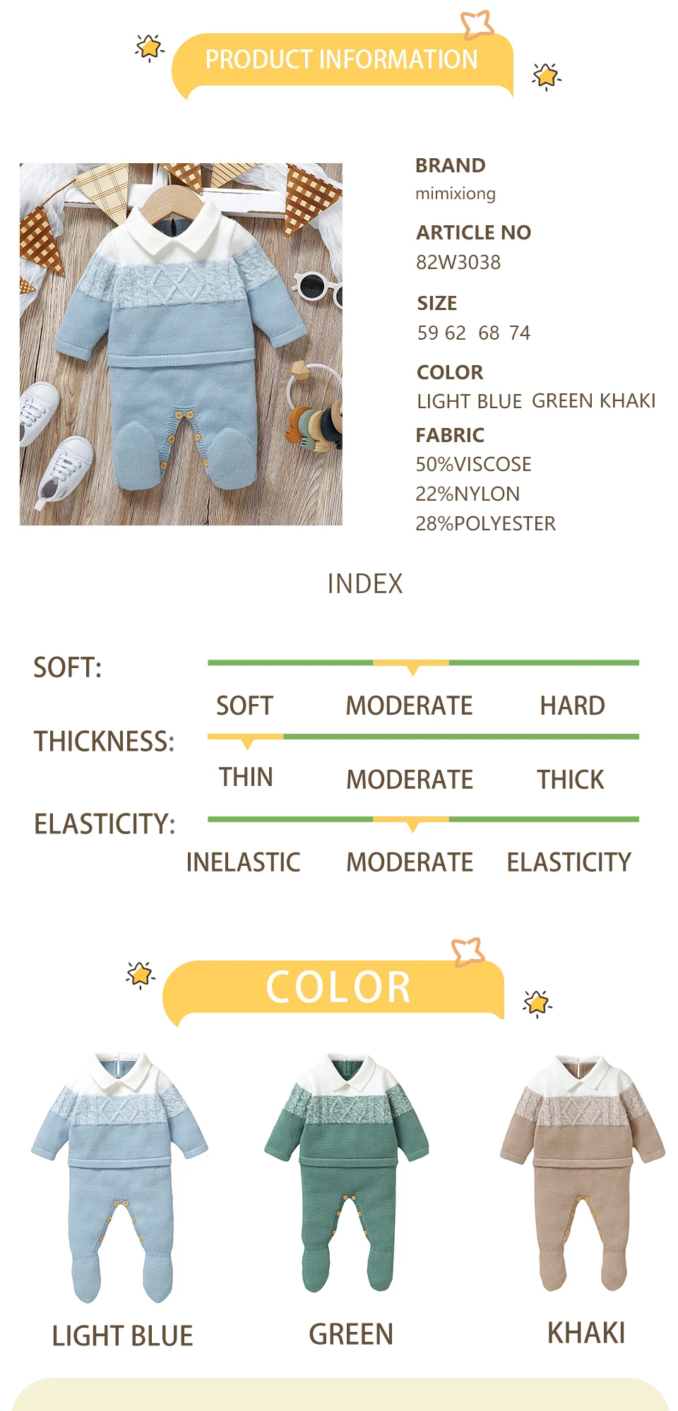 Soft Texture Winter Baby Boys Rompers 0-18M Newborn Infant Fall Winter Turn-down Collar Long Sleeve Knit Bodysuit Jumpsuit