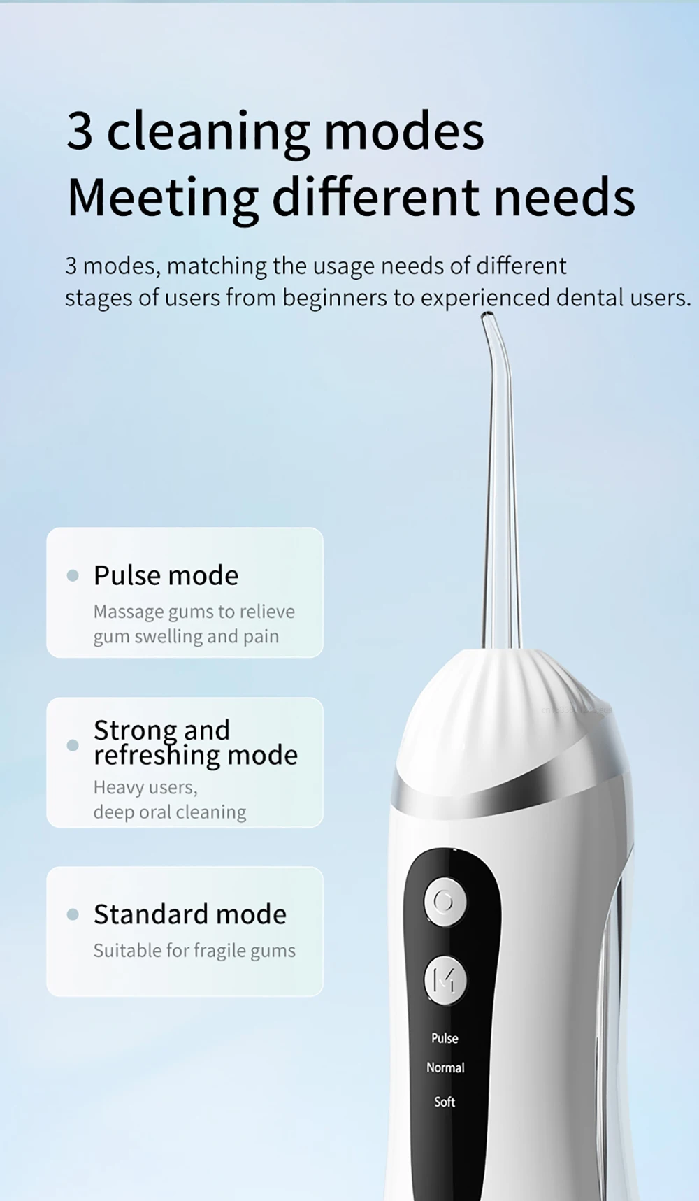 Teeth Water Flosser Electric Oral Irrigator Portable Home Dental Cleaning Teeth Rechargeable Waterproof Teeth Cleaner Oral Care