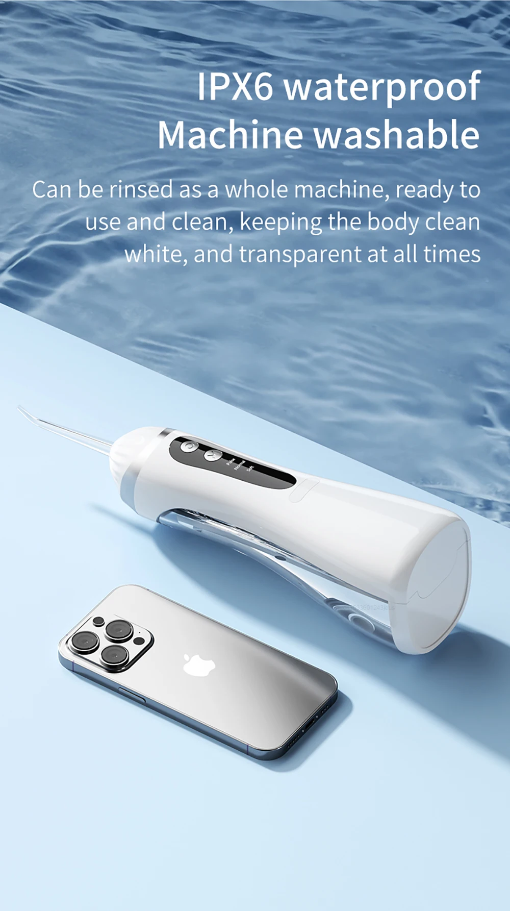 Teeth Water Flosser Electric Oral Irrigator Portable Home Dental Cleaning Teeth Rechargeable Waterproof Teeth Cleaner Oral Care