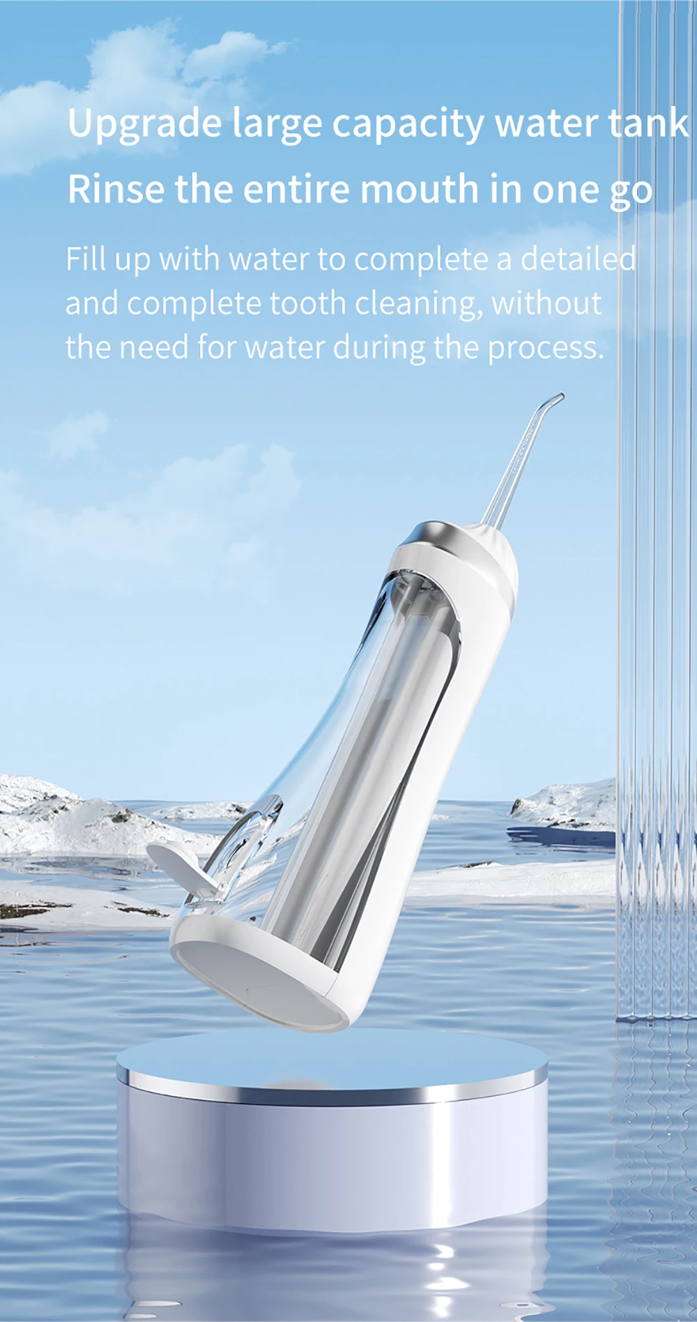 Teeth Water Flosser Electric Oral Irrigator Portable Home Dental Cleaning Teeth Rechargeable Waterproof Teeth Cleaner Oral Care