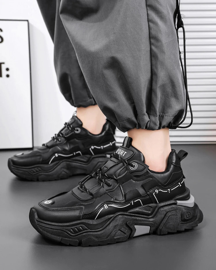 Men's Thick Soled Casual  Soft Soled Sports Shoes Four Season New Outdoor Students Comfortable Running Shoes Versatile Sneakers