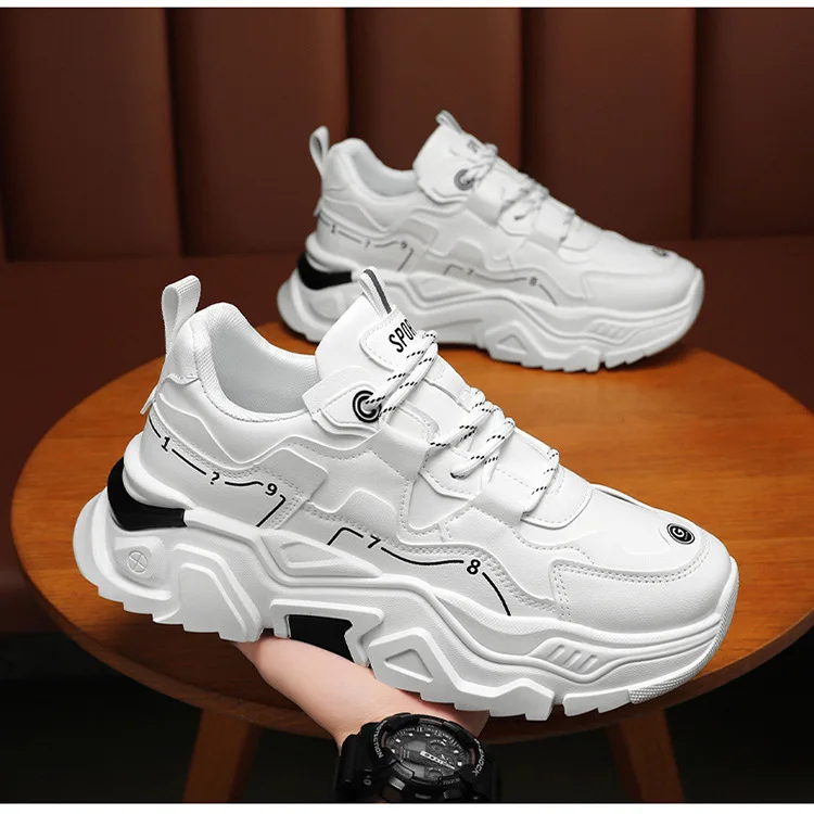 Men's Thick Soled Casual  Soft Soled Sports Shoes Four Season New Outdoor Students Comfortable Running Shoes Versatile Sneakers