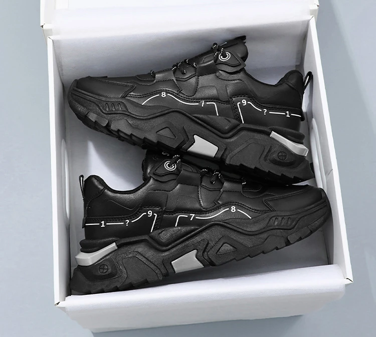 Men's Thick Soled Casual  Soft Soled Sports Shoes Four Season New Outdoor Students Comfortable Running Shoes Versatile Sneakers