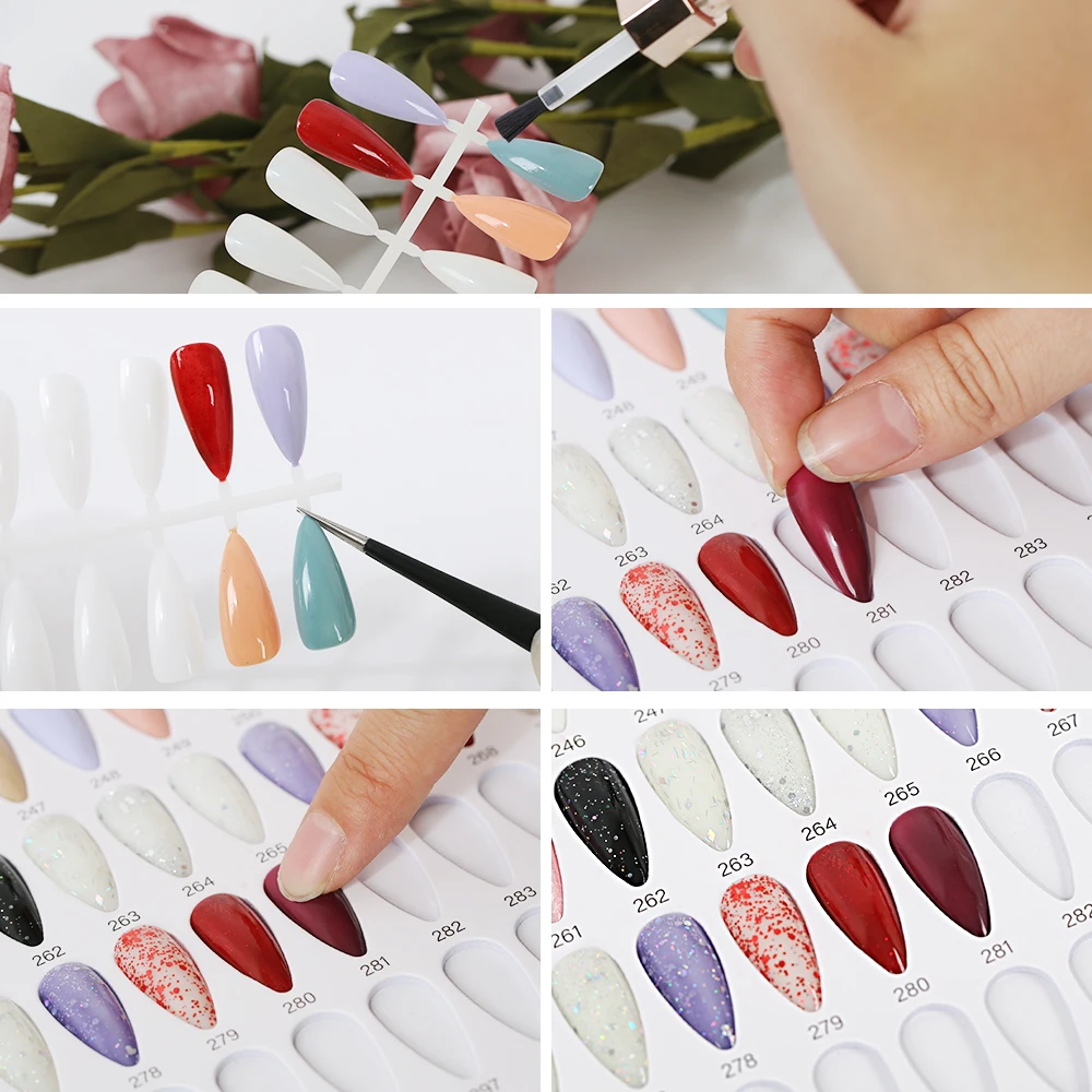 160/216/320 Colors Marbling Nail Display Book Nail Polish Books With Fake Nails Tips False Nails Styles Showing Book Nails Tool
