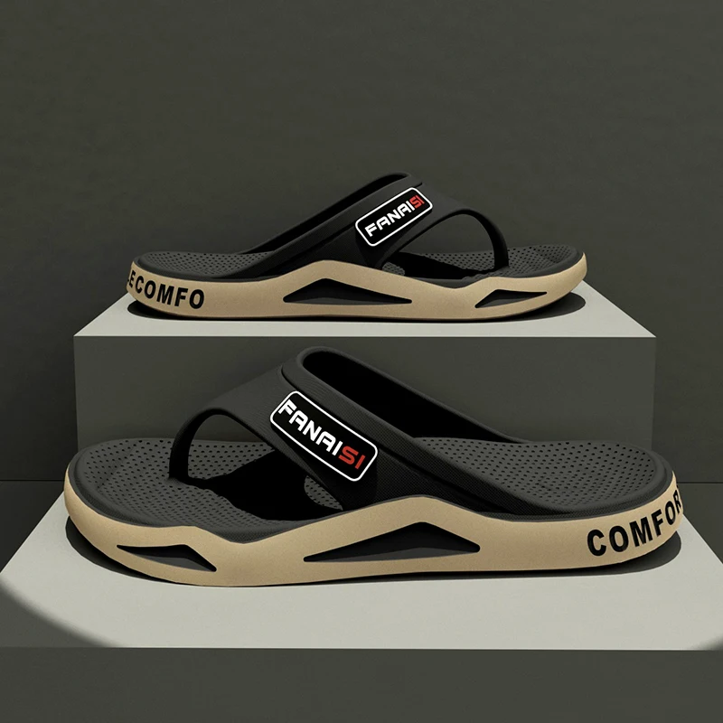 Summer Fashion Men's Slippers Outdoor Sports Flip Flops Hiking Travel Bathing Park Casual Wear, Comfortable Breathable Non-slip