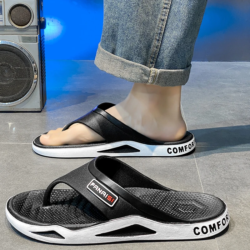 Summer Fashion Men's Slippers Outdoor Sports Flip Flops Hiking Travel Bathing Park Casual Wear, Comfortable Breathable Non-slip