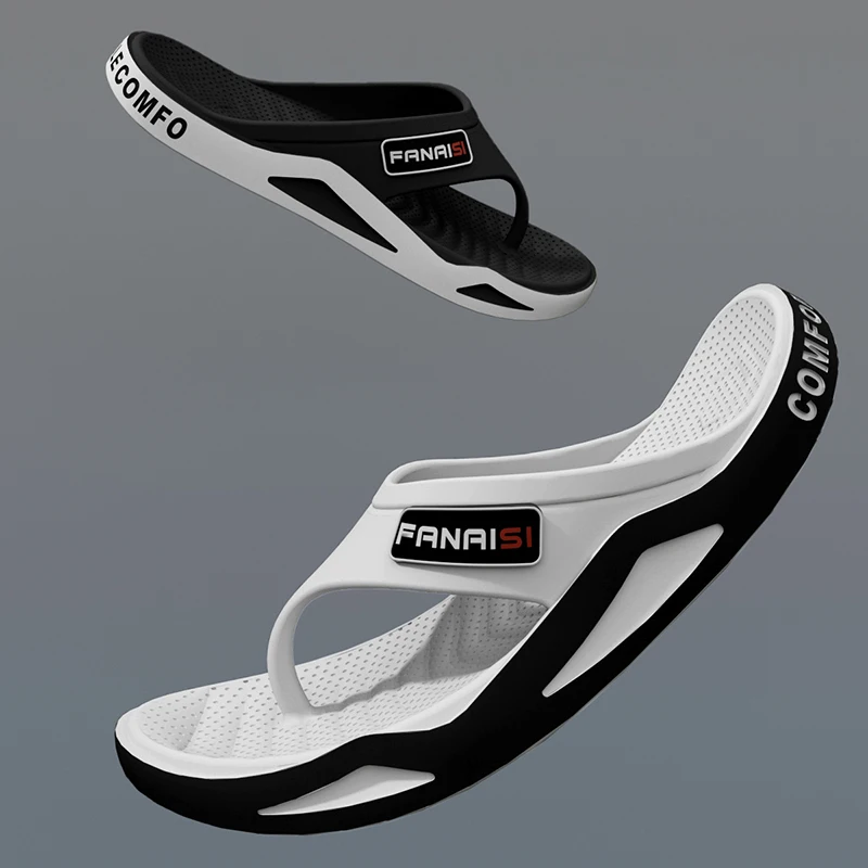 Summer Fashion Men's Slippers Outdoor Sports Flip Flops Hiking Travel Bathing Park Casual Wear, Comfortable Breathable Non-slip