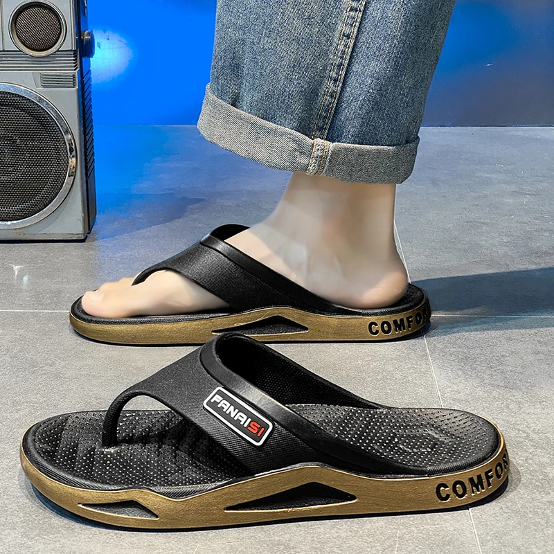 Summer Fashion Men's Slippers Outdoor Sports Flip Flops Hiking Travel Bathing Park Casual Wear, Comfortable Breathable Non-slip