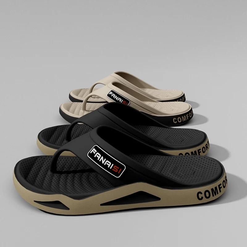 Summer Fashion Men's Slippers Outdoor Sports Flip Flops Hiking Travel Bathing Park Casual Wear, Comfortable Breathable Non-slip