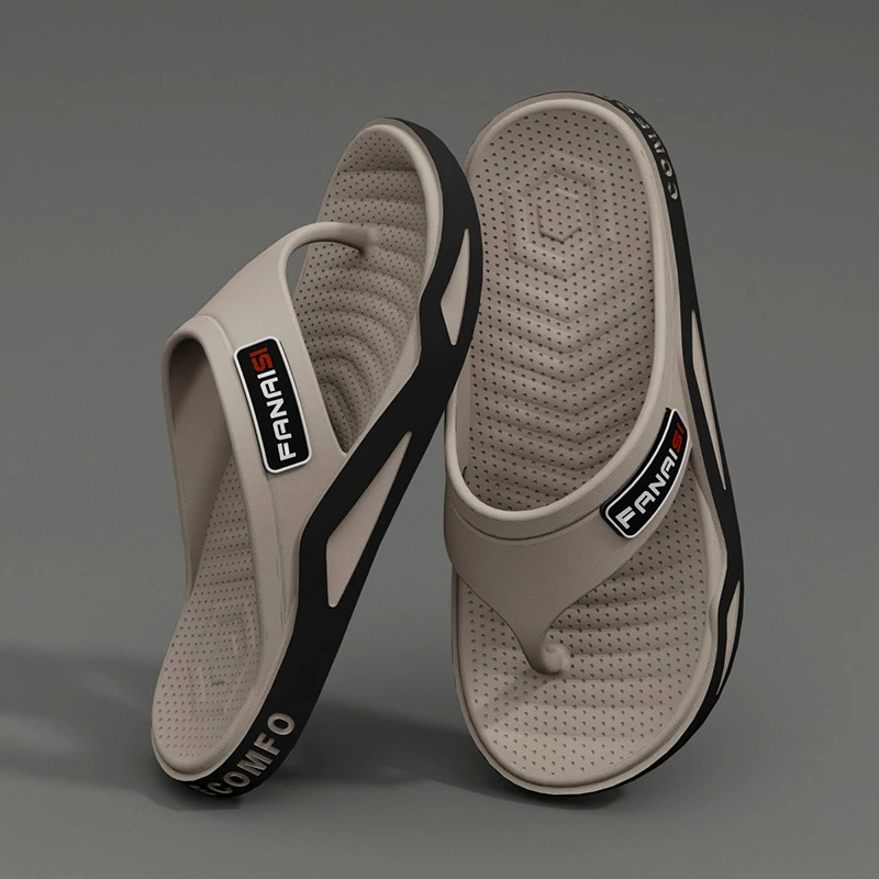 Summer Fashion Men's Slippers Outdoor Sports Flip Flops Hiking Travel Bathing Park Casual Wear, Comfortable Breathable Non-slip