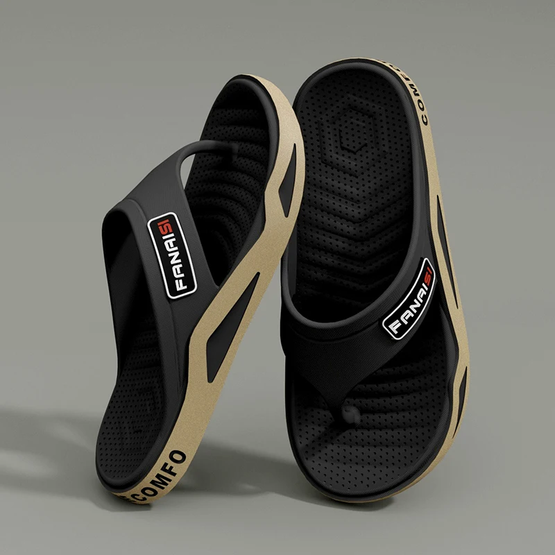 Summer Fashion Men's Slippers Outdoor Sports Flip Flops Hiking Travel Bathing Park Casual Wear, Comfortable Breathable Non-slip