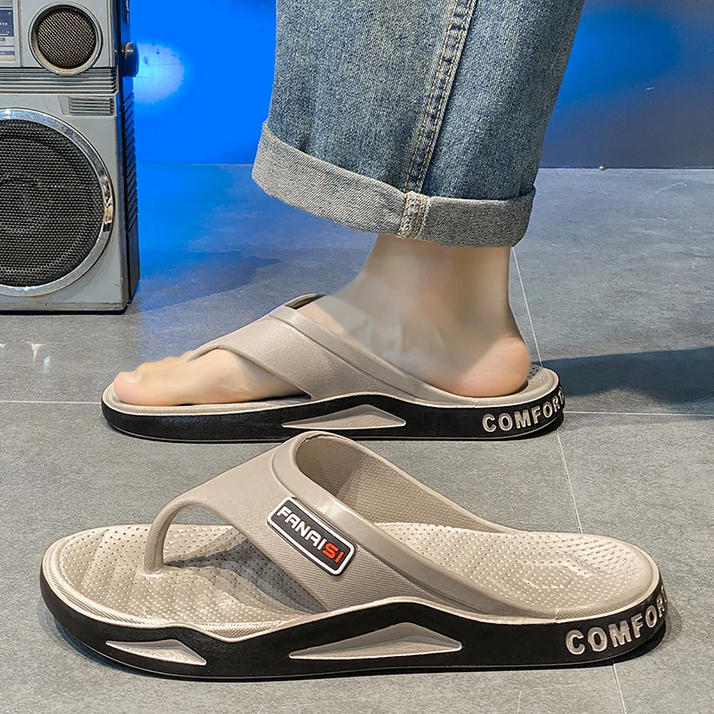 Summer Fashion Men's Slippers Outdoor Sports Flip Flops Hiking Travel Bathing Park Casual Wear, Comfortable Breathable Non-slip