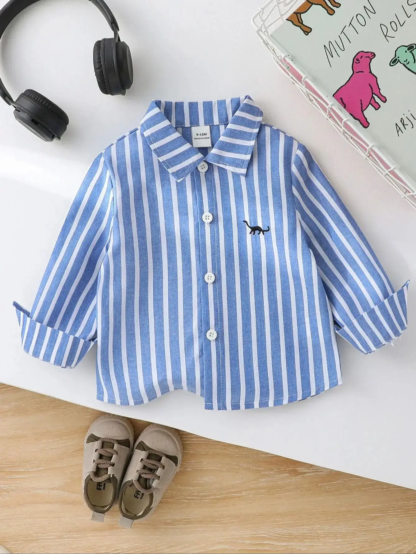 Spring Autumn Kids Baby Boys Clothes T-Shirt Toddler Striped Clothing Children Wears Infant Casual Blouse Clothes For 1-3Y